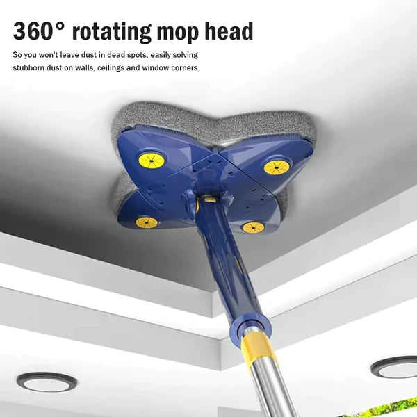 Rotatable 4 Leaf Auto Twist Mop