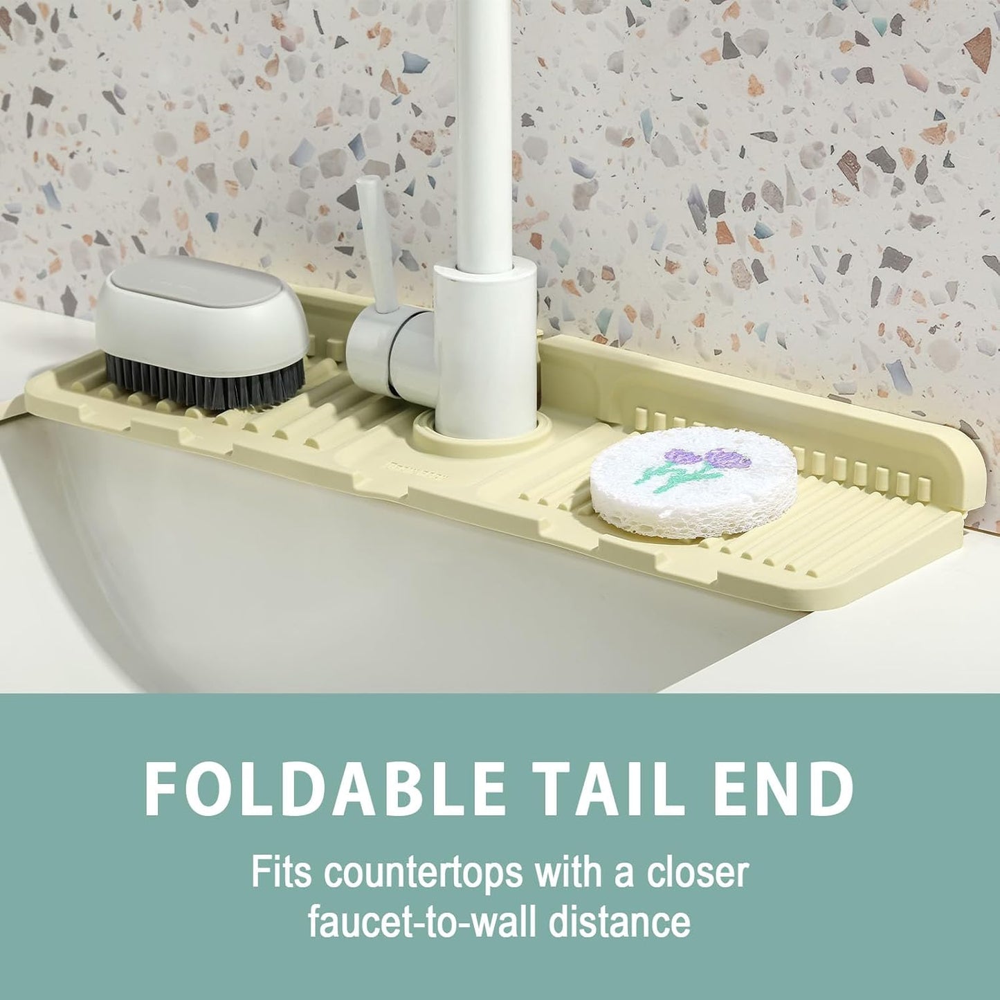 Silicone Kitchen Faucet Mat, Kitchen Sink Splash Guard