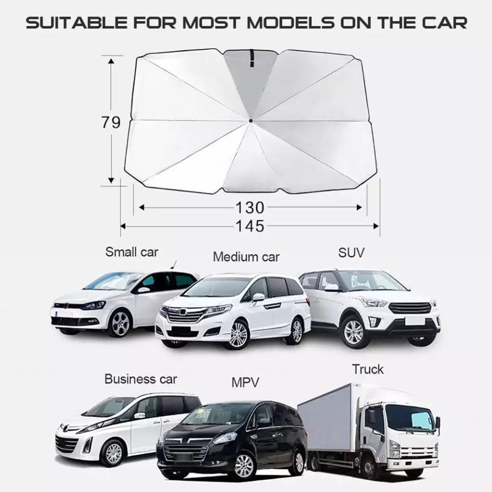 Umbrella Car Windshield, Sun Shade Protecto, Sunscreen Heat Insulation Cloth
