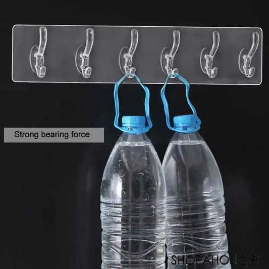 12 Hooks Self-Adhesive Double Hook Hanger (pack of 2)