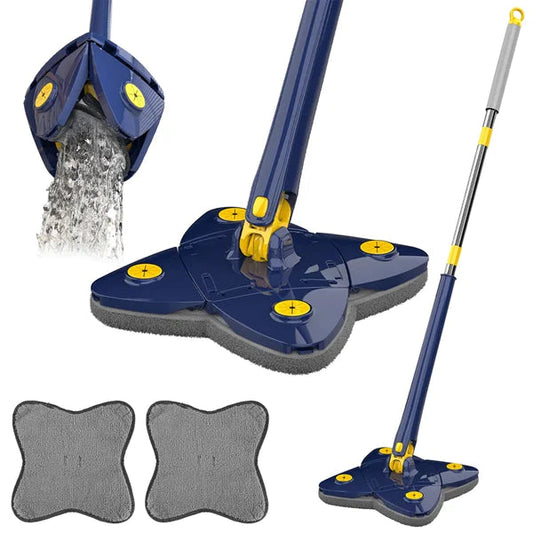 Rotatable 4 Leaf Auto Twist Mop