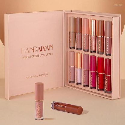 12 Pcs Matte Lip Gloss Set | Original