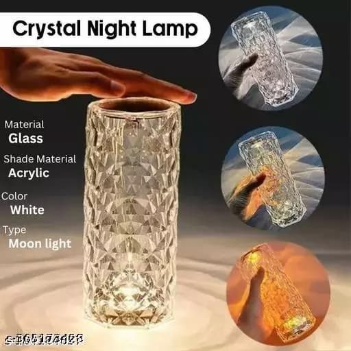 Crystal Diamond Lamp with Remote, Color Changing Touch USB Rechargeable