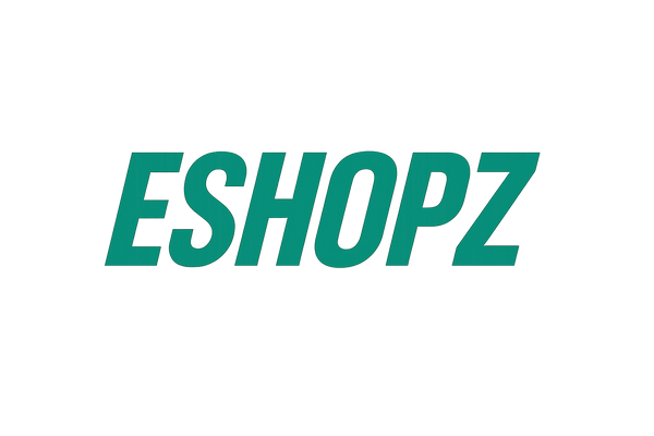 Generate ESHOPZ logo in Beautiful sea green color, in Bold and italic